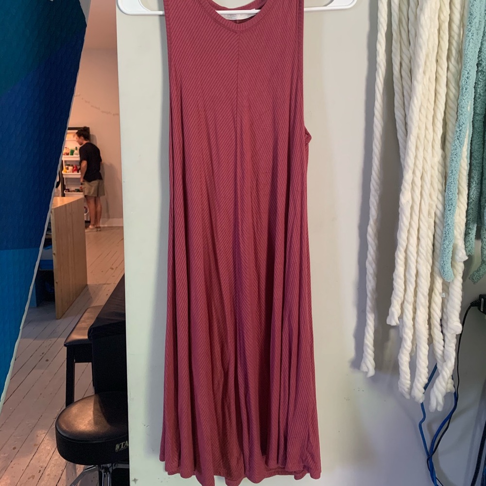 Short / midi rosy pink tank top dress